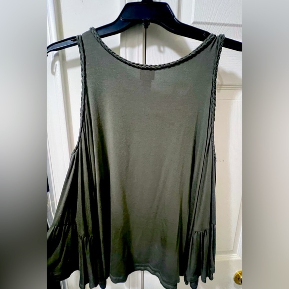 CHICOS SIZE 1 WOMENS GREEN BLOUSE LONG SLEEVES - Picture 10 of 10